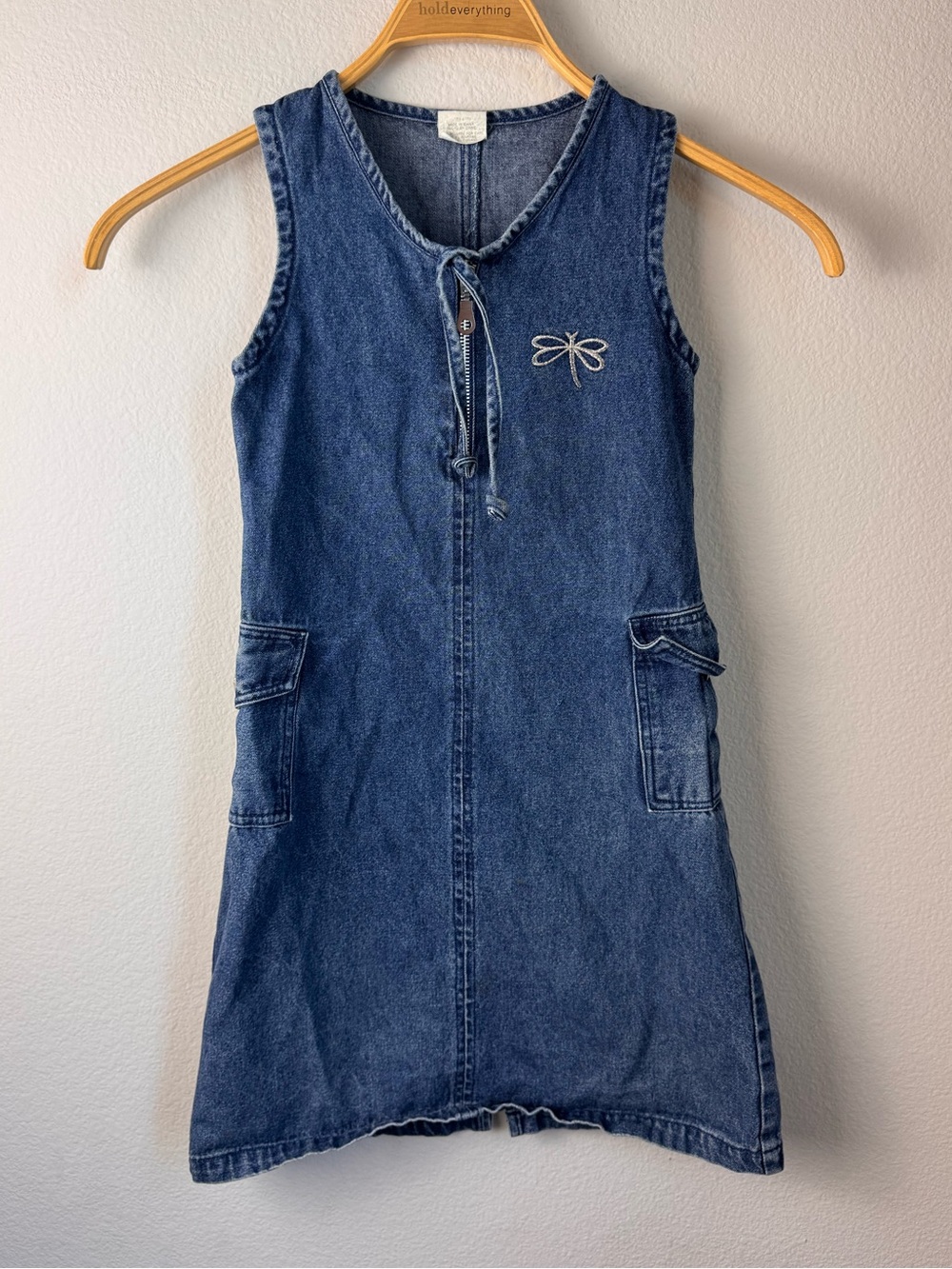 Vintage Denim Sleeveless Kids Dress
